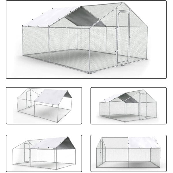 Gallinero Acero Galvanizado 8x3x2